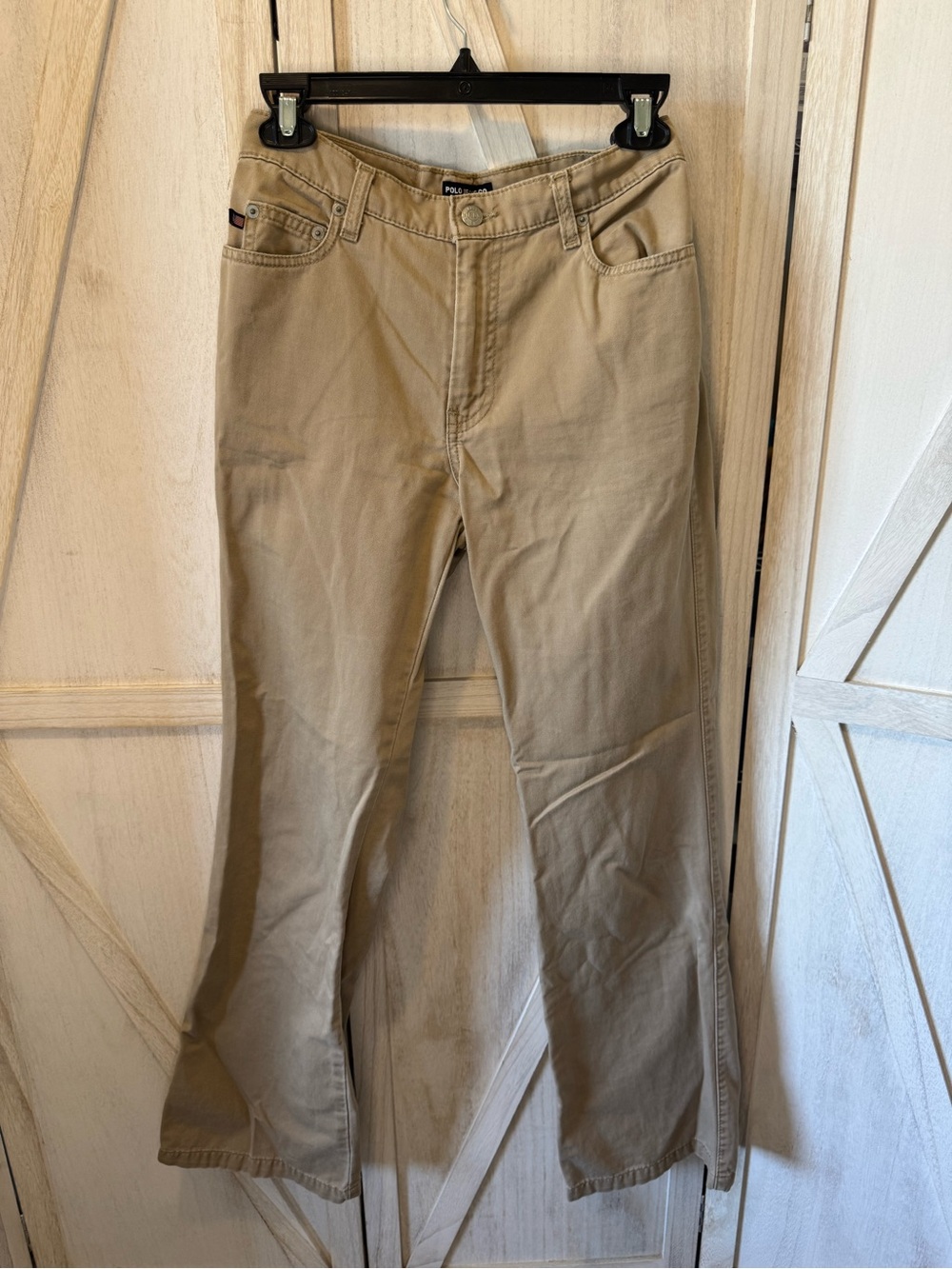 Polo by Ralph Lauren Women's Straight Leg Pants in Khaki 5 pocket utility style